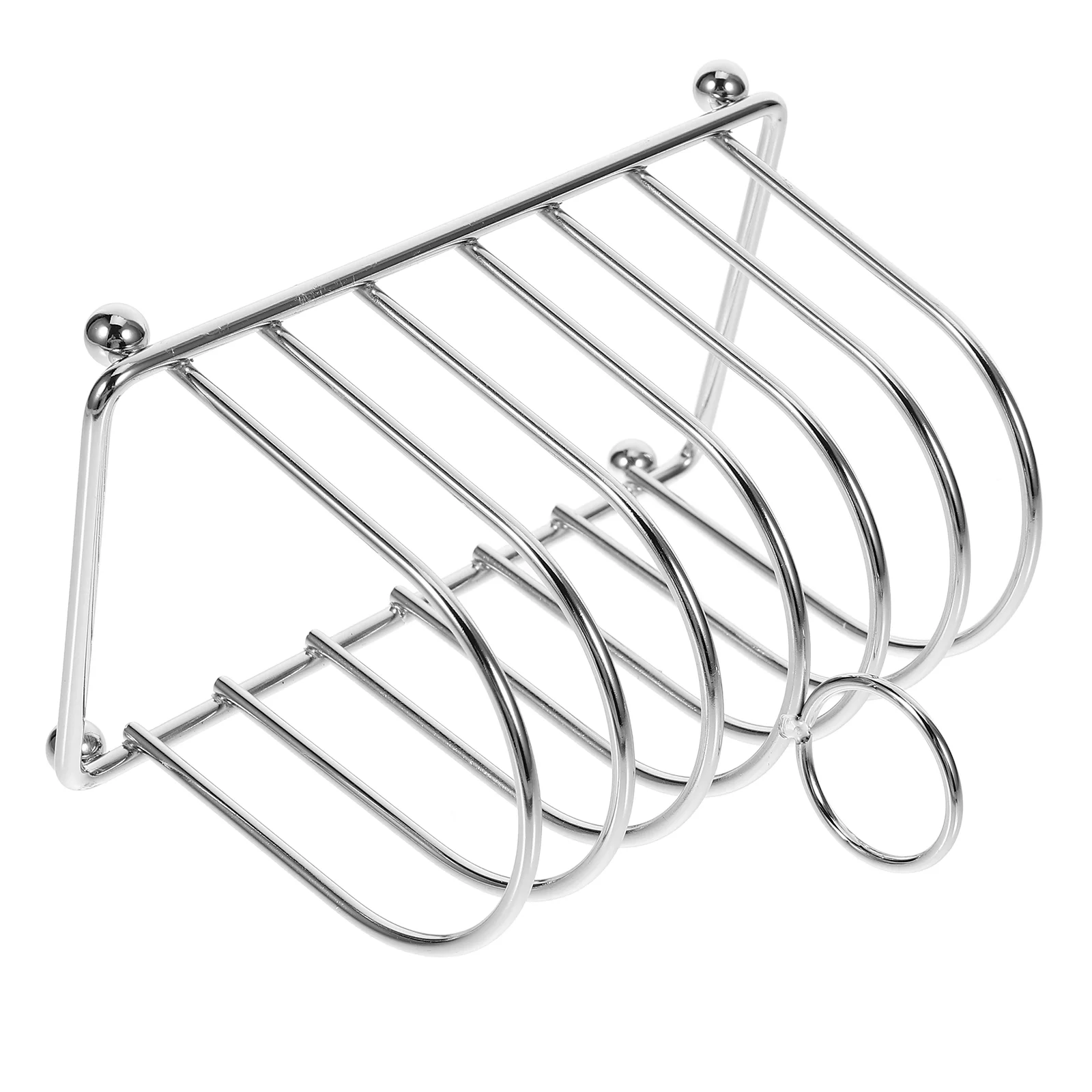 

Bookshelf Bread Rack Office Desk Accessories Slice Iron Plating Reusable Toast Stand