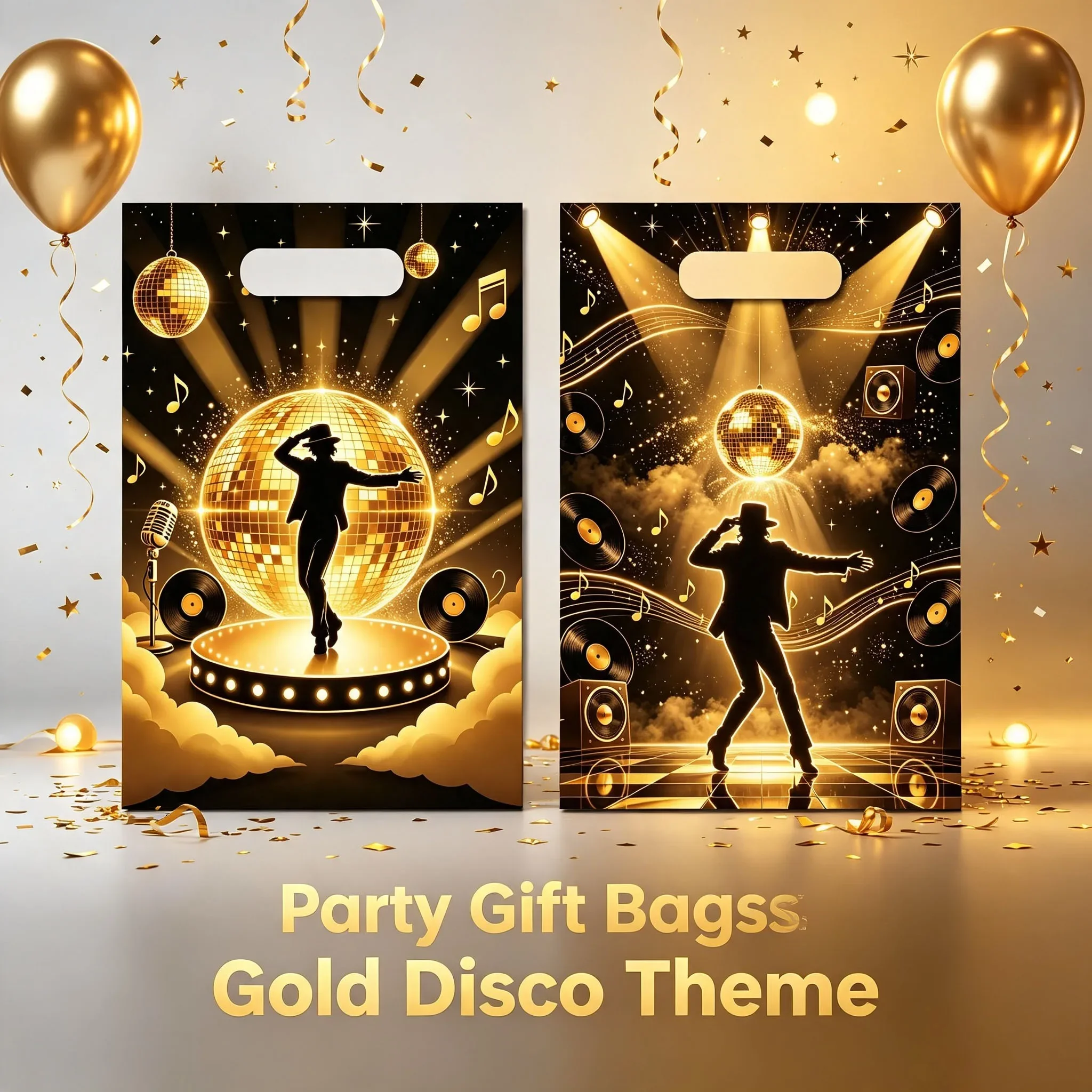 10-50Pcs Michael Jackson Birthday Party Favor Gift Bags Goodie Bag Stuffers Filler Reward Prize Treat Bag Gift Packaging Bags view 2