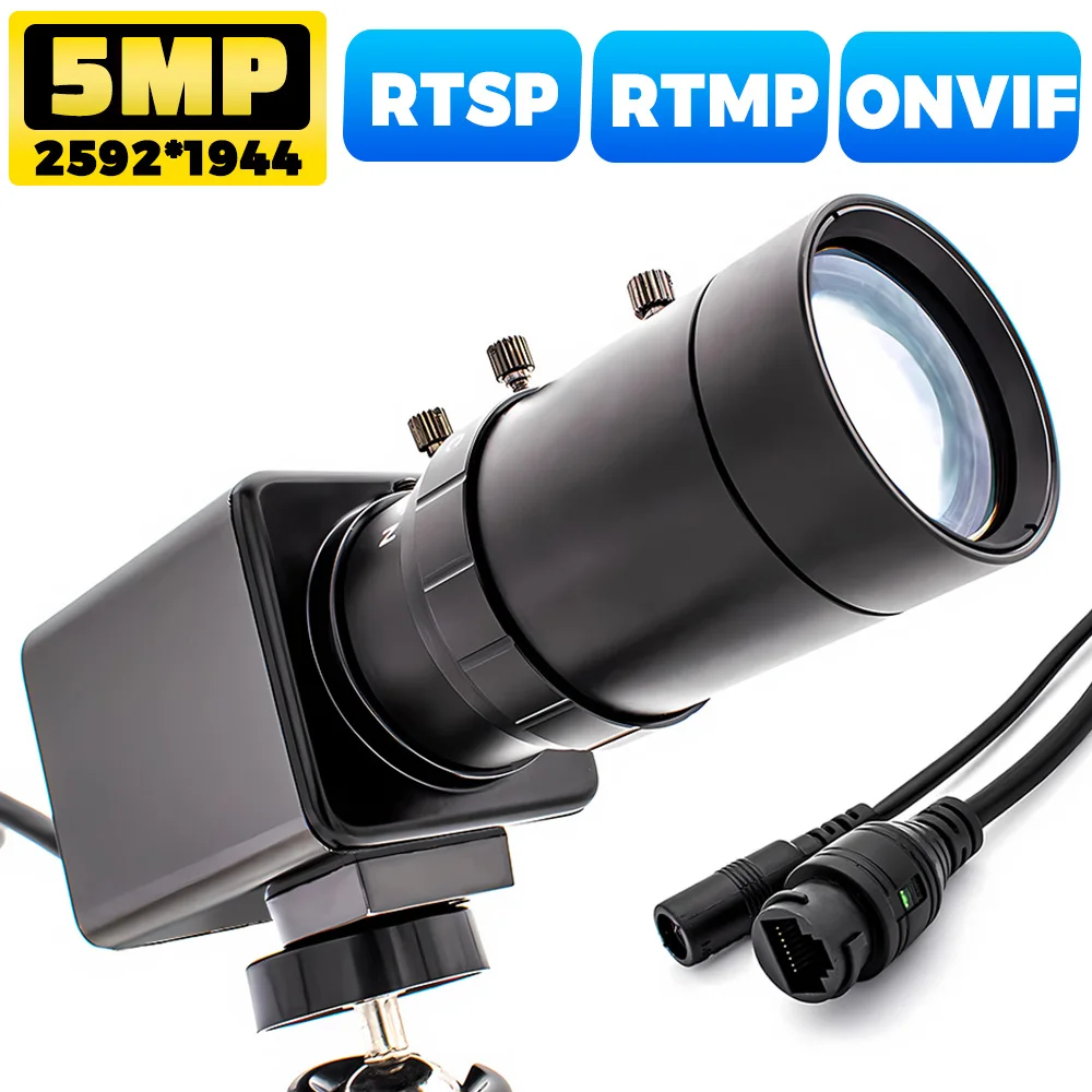 

POE IP Camera 5MP Webcam Board IMX335 CMOS Industrial Metal Box With Varifocal Lens Support Onvif H.265 RTSP RTMP Photo Snapshot