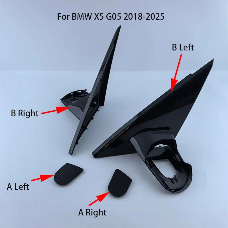 Car Rearview Mirror Accessories For BMW X5 G05 2018-2025 Front Window Triangle Trim Plate Mirror Cover Panel Mirror Base Holder