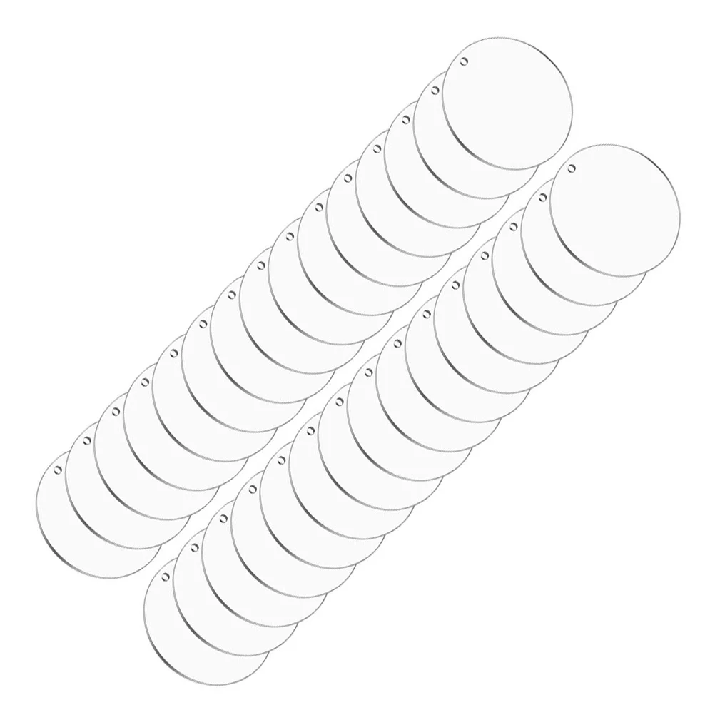 Clear Circle Keychains Acrylic Decorate Keyring Multi-function Sublimation Blank Crafts Handicraft Blanks