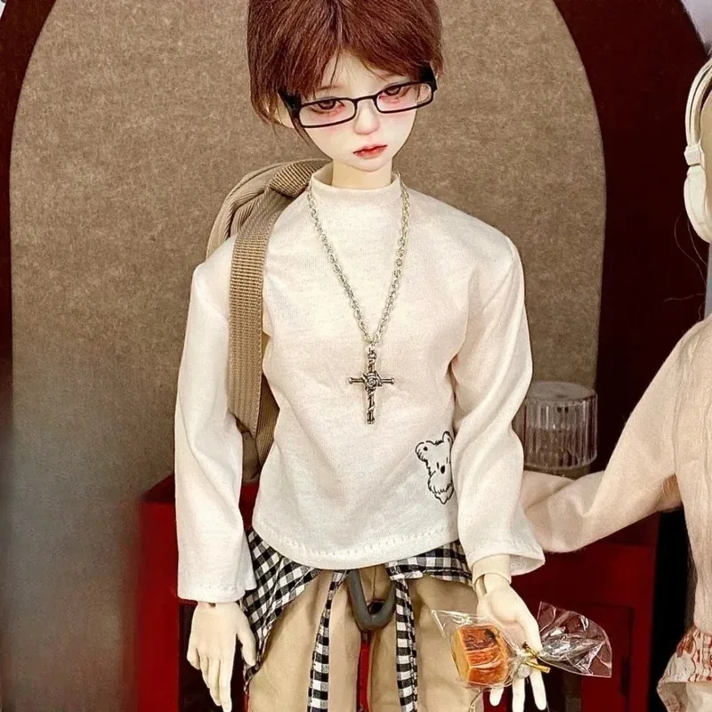 1/4 Doll's Clothes Suit Casual Long Sleeves Pants Top for 45cm Bjd Doll Dress Up Girl Toys Play House Doll Accessories, No Doll