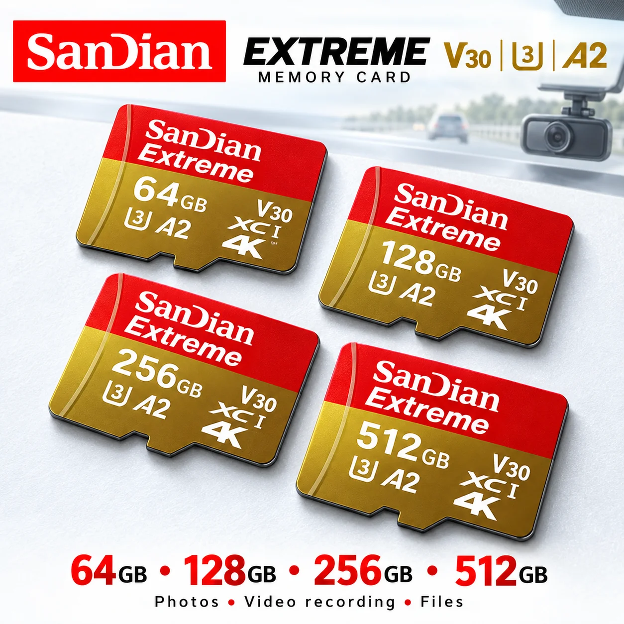 High Speed SD Card 128GB 512GB Memory Card Micro TF SD Card U3 V30 for Drone Switch Action Camera 4K Recording Best Seller 2026