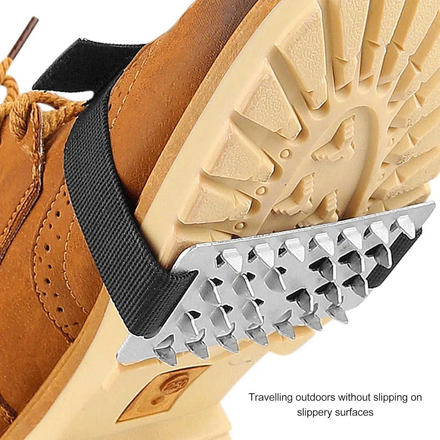 1/2 زوج قابل للتعديل المضادة للانزلاق الجليد المرابط الفولاذ المقاوم للصدأ الشتاء الثلوج القبضات للمشي القيادة في الهواء الطلق الجر الجليد #5
