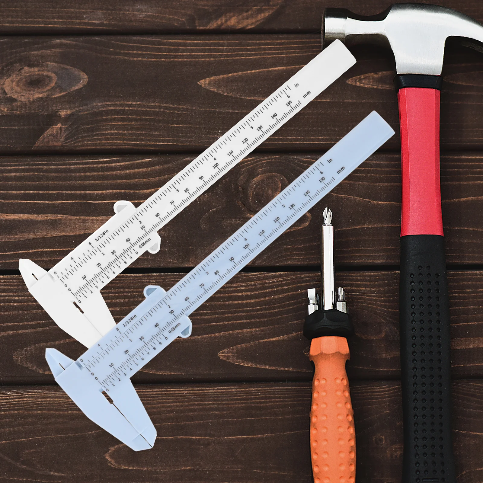 

4Pcs Plastic Measuring Calipers 150mm Non Digital Compact Portable Caliper Tool Accurate Measurement Instruments