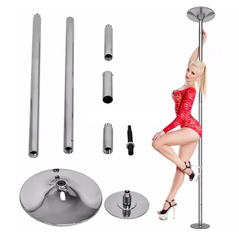 

Dance Pole Home Gym Removable Static&Spinning Stripper Pole Height Adjustable Fitness 45MM Dancing Pole
