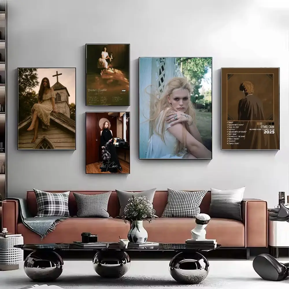 Pop Singer Music Album E-Ethel Cain Poster HD Wall Art Aesthetic Home Decor for Living Room Bedroom Café Office Stylish Gift