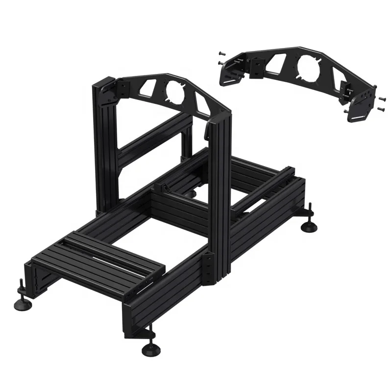 Hot Sale Aluminium Profile 4080 DIY Game Seat Black Sim Racing Simulator Assembly Kit VR Gaming Sim Rig Frame Sim Racing Cockpit