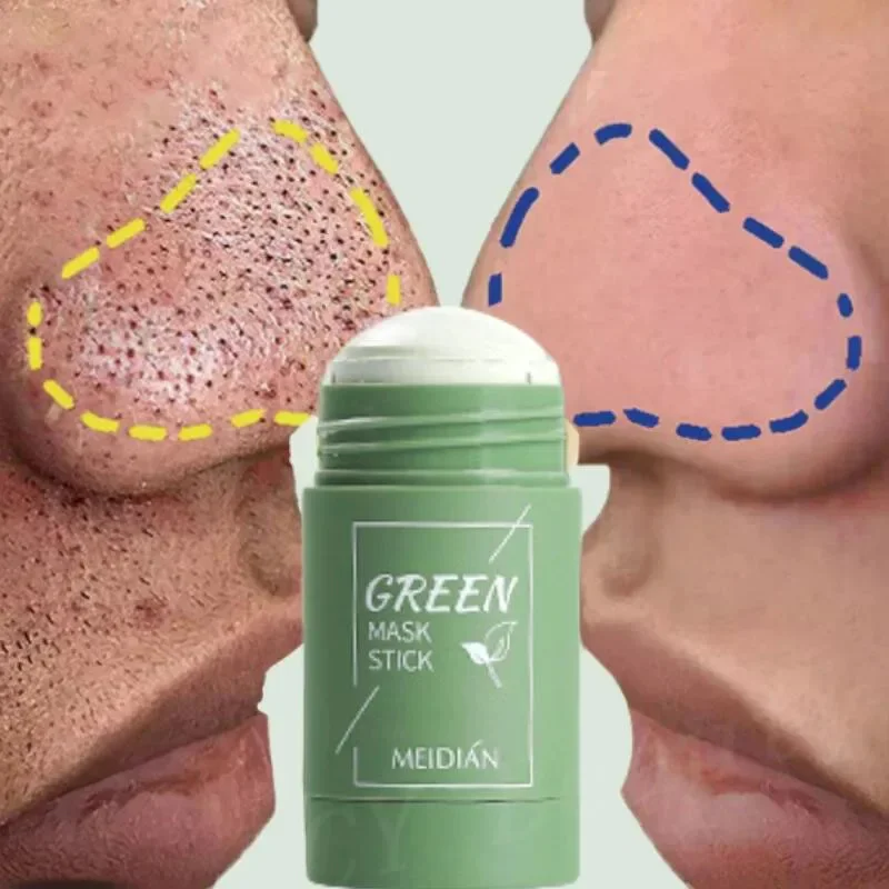 Fast Remove Blackhead Mask Green Tea Solid Cleansing Stick Facial Acne Blemish Shrink Pores Oil Control Smooth Korean Skin Care