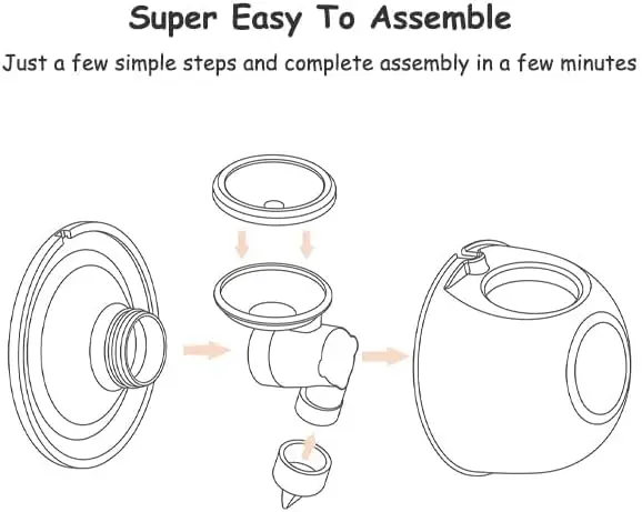 Wearable Breast Pump Replacement Parts Compatible with XIMYRA TSRETE Kmaier S12 S9 Wearable Breast Pump