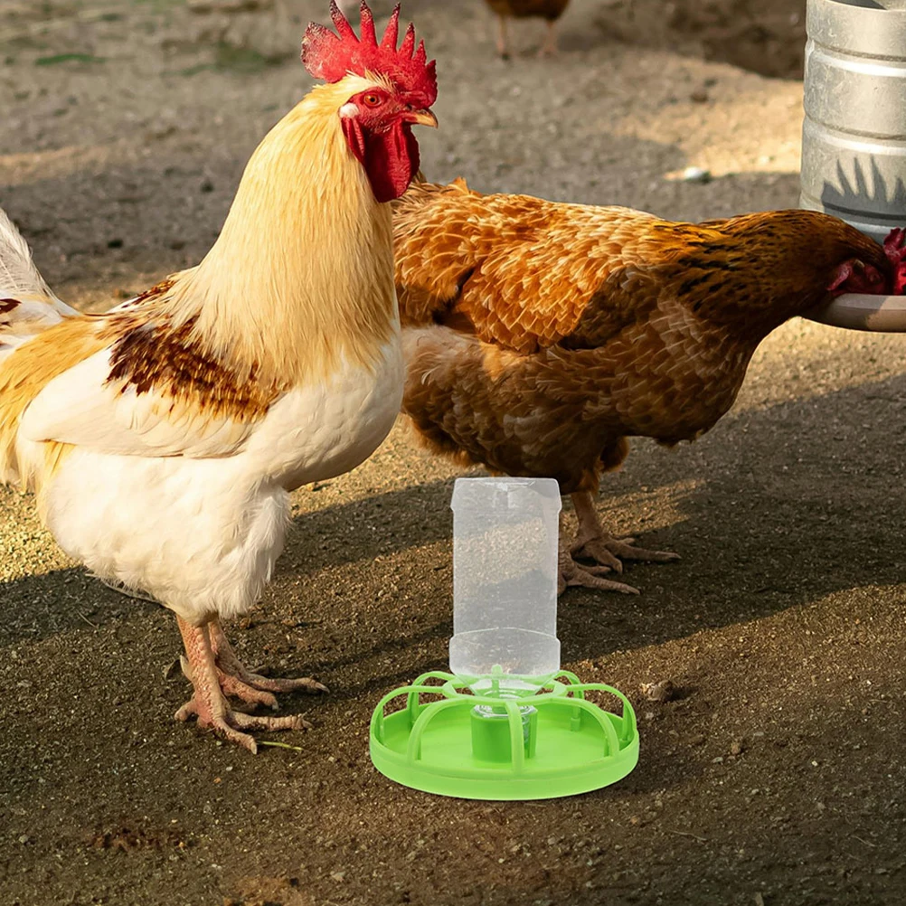 

2 Sets Quail Large Capacity Poultry Feeding Tray Easy Cleaning Bird Food Dispenser Chickens Feeder Dispenser Small