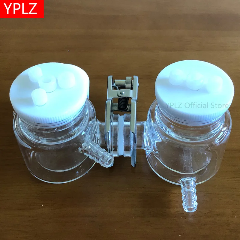 H-type replaceable membrane water bath sealed photoelectrochemical cell quartz light window electrolysis device