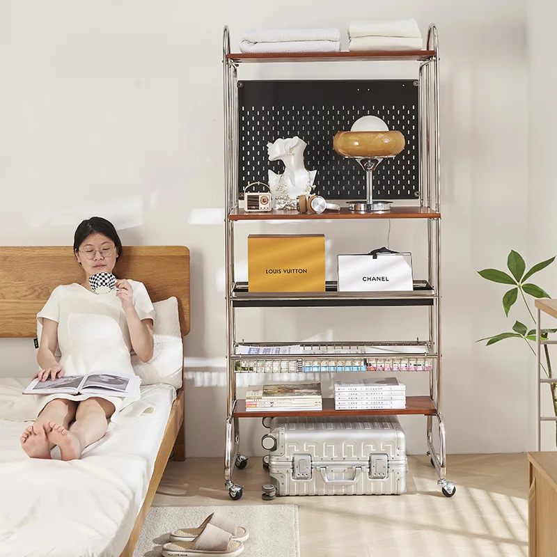 Multifunctional mobile shelf, multi-layer socket, multi-plug storage rack, stall display shelf, bookshelf, bar, computer table