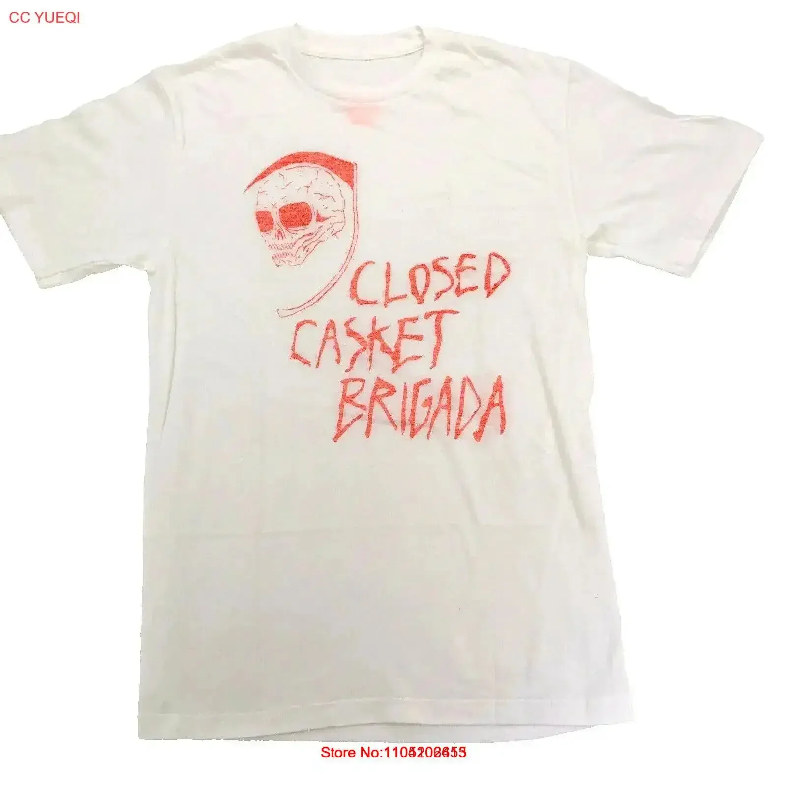 

Vtg Brigada Skate футболка мужская S белый череп жнец закрытая каска уличная одежда 90-е годы винтажная стираная повседневная графика