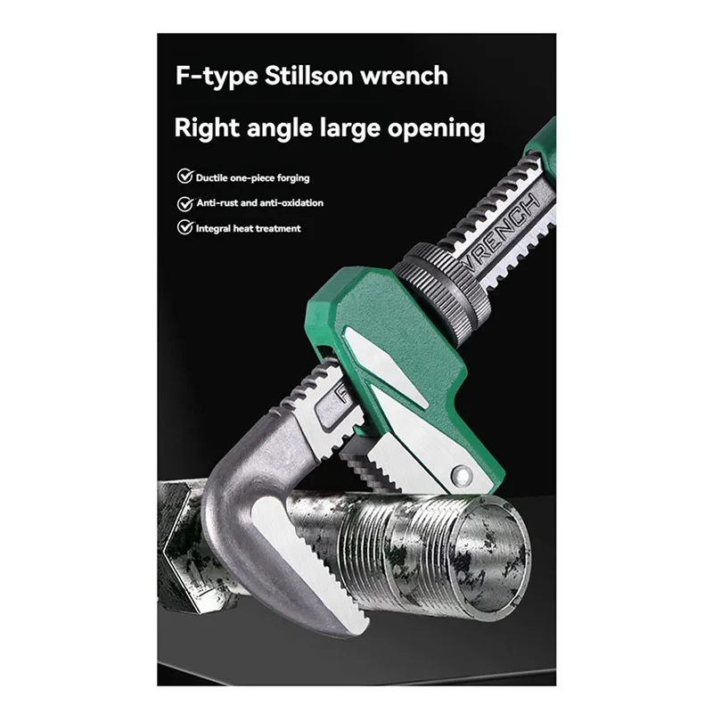 【بيع 24 ساعة】2X مفتاح ربط سباكين من النوع F مفتاح ربط متعدد الوظائف مع تمديد الزاوية اليمنى #4