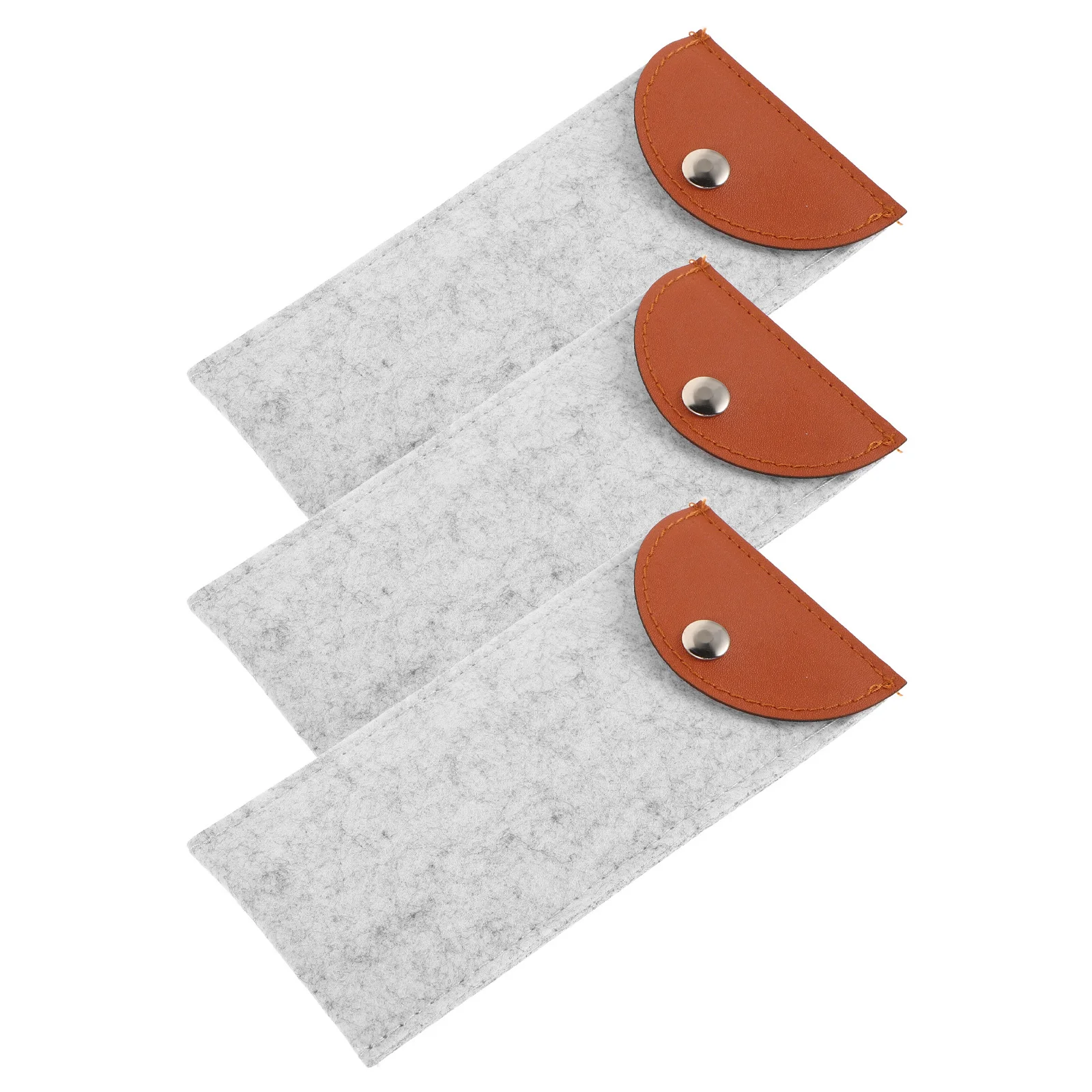 

3Pcs Eyeglass Pouch Felt Design Scratch Resistant Minimalist Storage for Sunglasses Reading Glasses Portable Travel Case