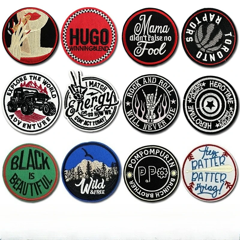 Embroidered Patches DIY Iron on Sew on Patches for Clothing English Letter Embroidery Patch Repair Holes Decoration Badge