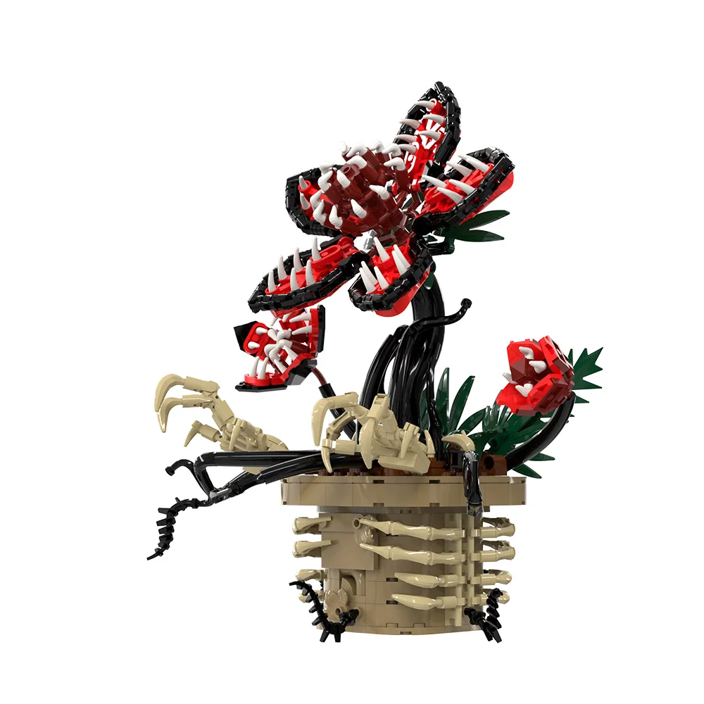 

Carnivorous Plant Giant Devil Model Buliding Blocks Horror Flower Home Desktop Decor Bricks Toy Adult Gifts