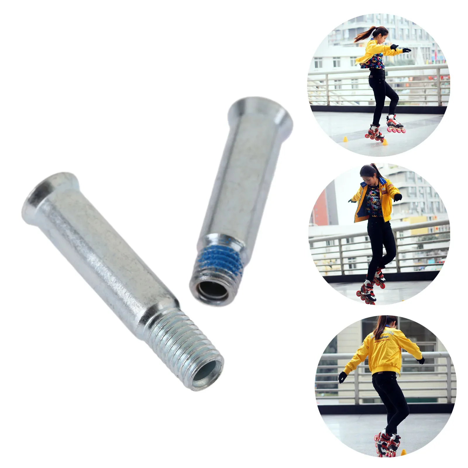 8Pcs Steel Slalom Inline Roller Skate Axles Skates Blades Screws Roller Skate Shoes Spikes Wheel Bolts Nails Screws 35mm/38mm