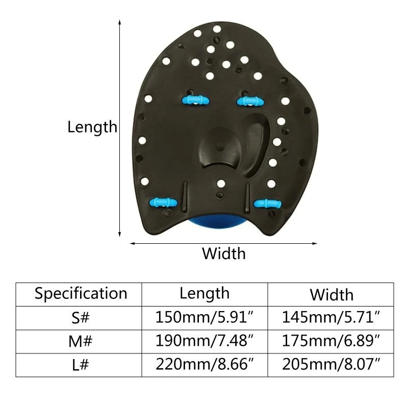 Profesjonalne pływackie łopatki ręczne dla dzieci dorośli wytrzymałe płetwy ręczne z regulowane ramiączka szkolenie pływackie