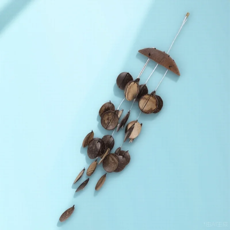 

1Pcs Bamboo Coconut Shell Wind Chime Pendant Light Durable Home Office Shop Decorative Accessories Gift