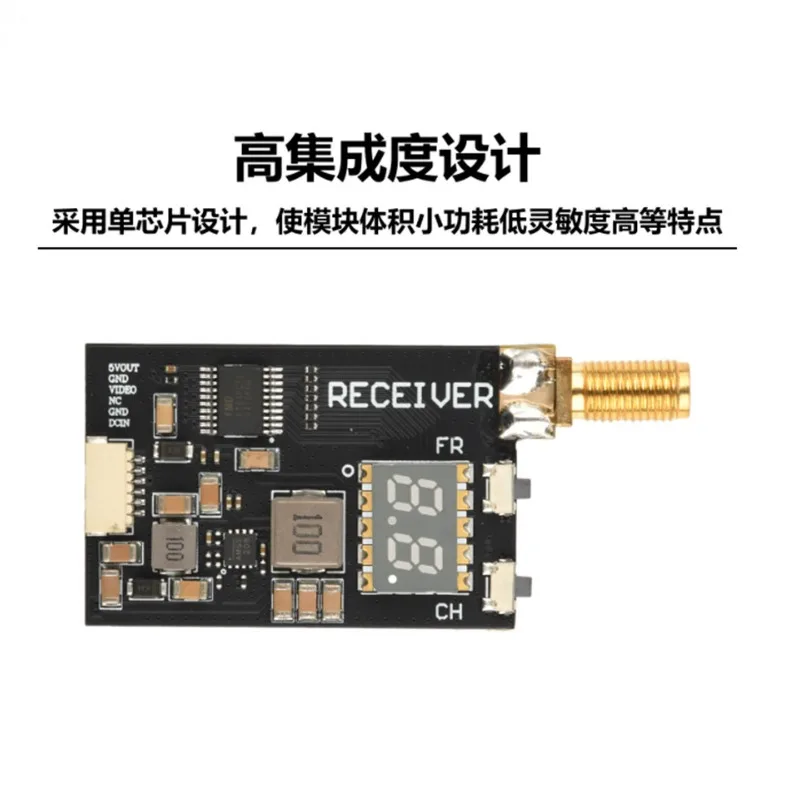 3.3G Analog Audio Video Receiving Module RX3364‑CPB Chip FPV Image Transmission Wireless Board