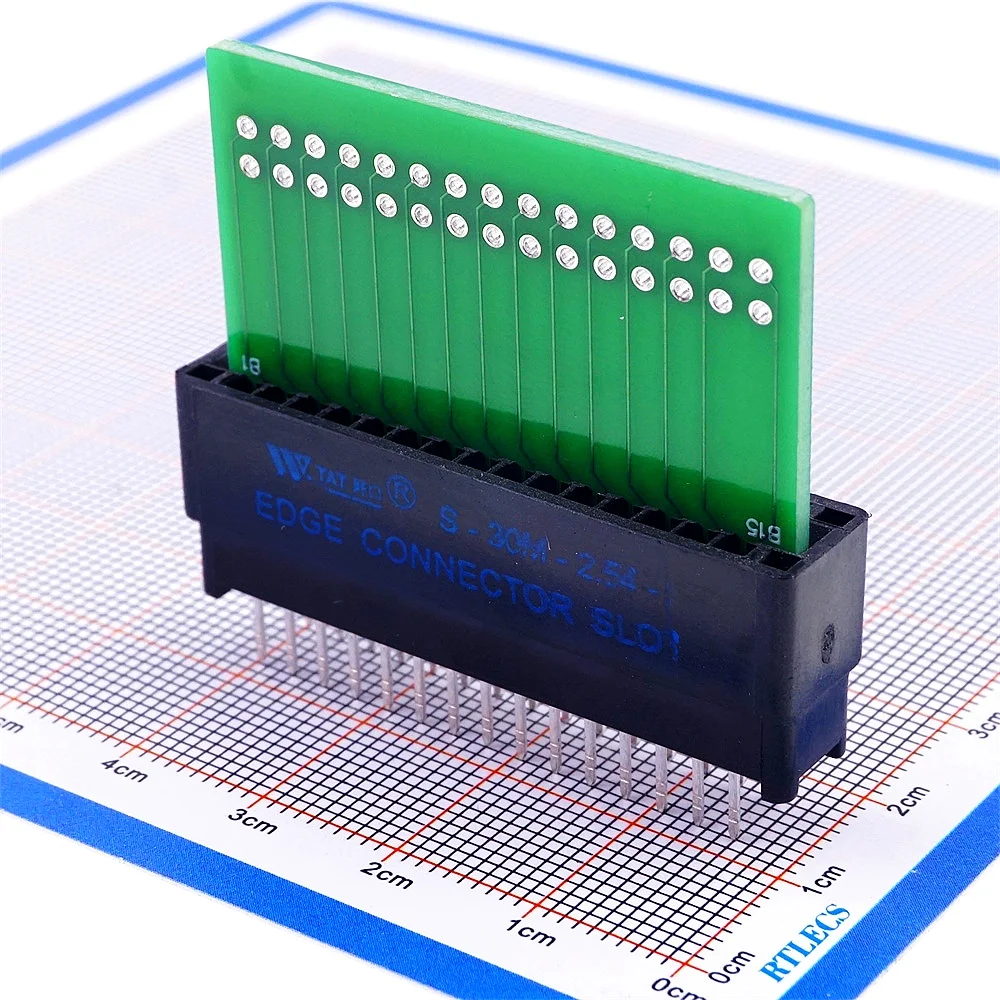 2 stuks Edge Card Connector IDC Slot Test Board 2.54 3.96 MM Pitch 8 30 34 36 60 64 Pin Adapter PCB Gouden Vinger Bakje