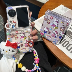Phone Case For OPPO Find N2 N3 Flip VIVO X Flip Cute Hellokitty Pochacco Acrylic PC Hinge Protector Back Cover