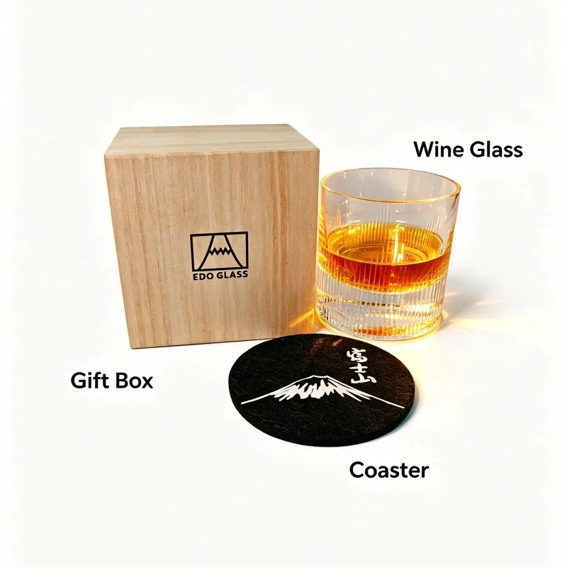 1 Pcs Carved Whiskey Glass Cup Handmade High-end Christmas Present Thick Fine Striped String Art Glasses Enthusiast Gift