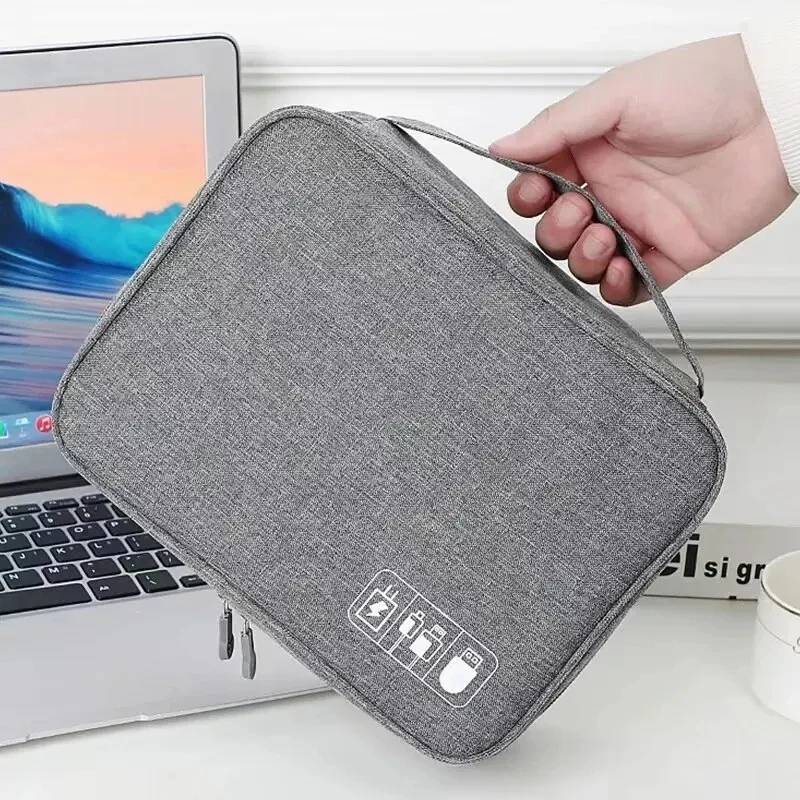 Reise-Kabeltasche, tragbarer Organizer für digitale USB-Geräte, Ladegeräte, Kabel, Kosmetik, Reißverschluss-Aufbewahrungstasche, Set, Etui, Zubehör, Utensilien.