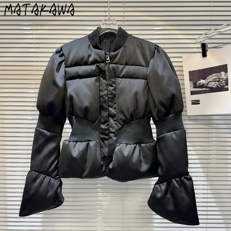 

Matakawa Autumn Winter Jackets Woman Solid Thick Warm Korean Fashion Short Parkas Coats Streetwear Vintage Chaqueta Mujer