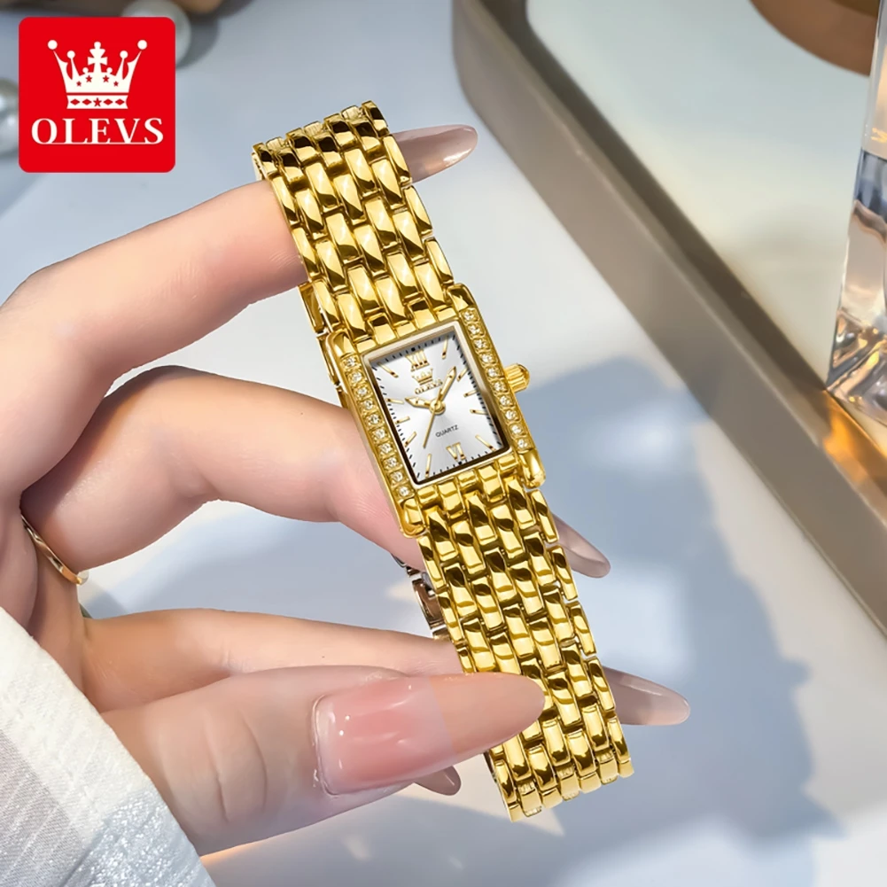 

OLEVS 3700, оригинальные часы из нержавеющей стали для женщин, модные водонепроницаемые светящиеся оригинальные кварцевые наручные часы, роскошный женский подарок