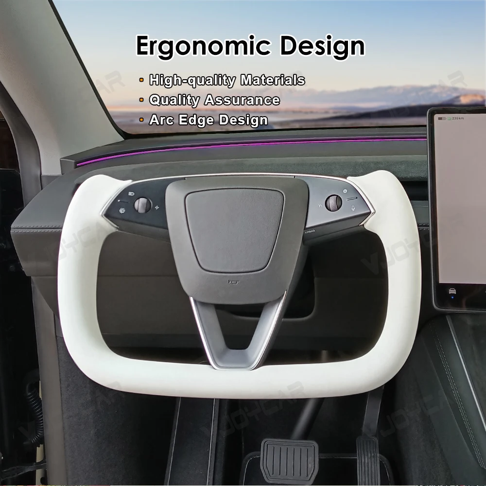 Modell YL Yoke-Lenkrad für Neues Model Y Juniper Beheizbares Yoke-Lenkrad für Tesla Personalisiertes Renn-Lederlenkrad Maßgefertigter Zubehörteil – Detail 12