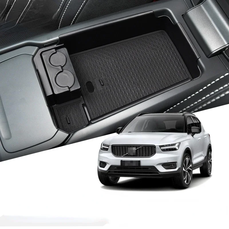 

Weizhida For Volvo XC40 19-23 ABS Black Car Center Console Armrest Storage Box Mobile Phone Storage Box Interior Car Accessories