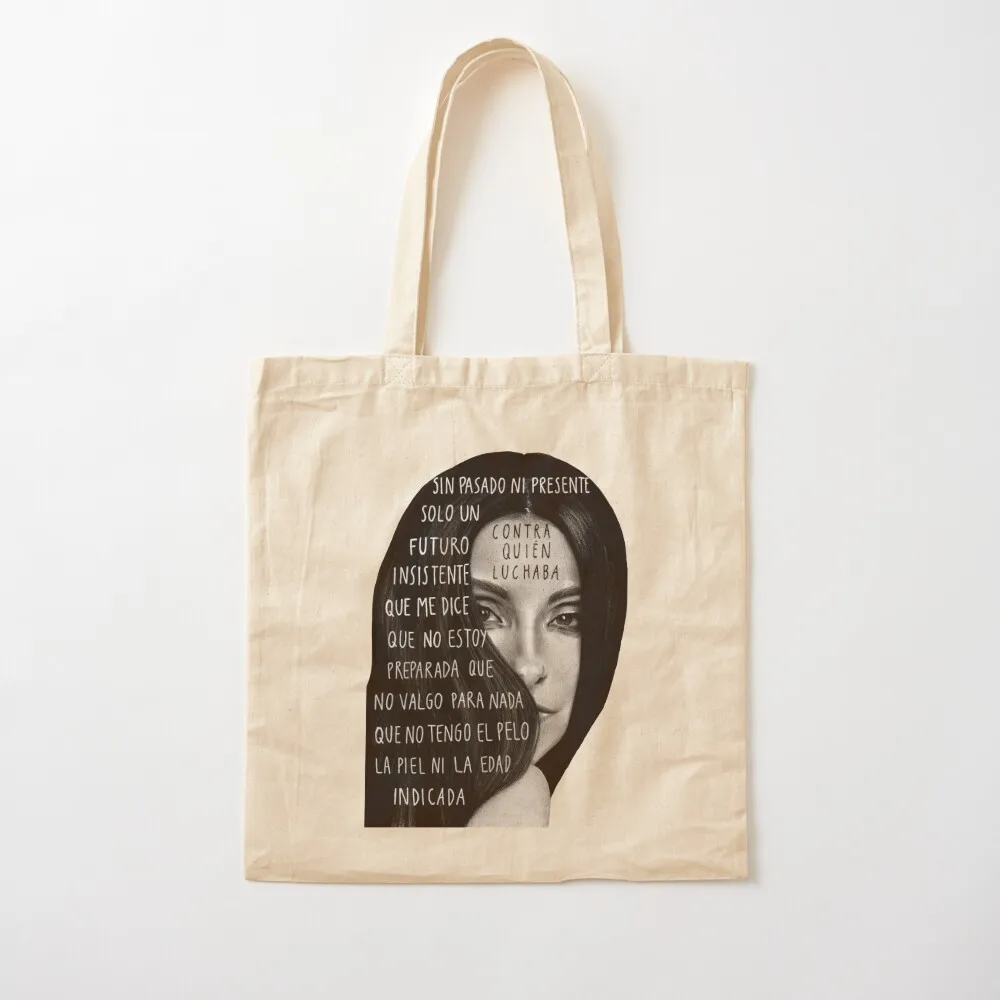 

drawing of Najwa Nimri with lyrics Tote Bag tote bag women hand bag ladies Portable shopping