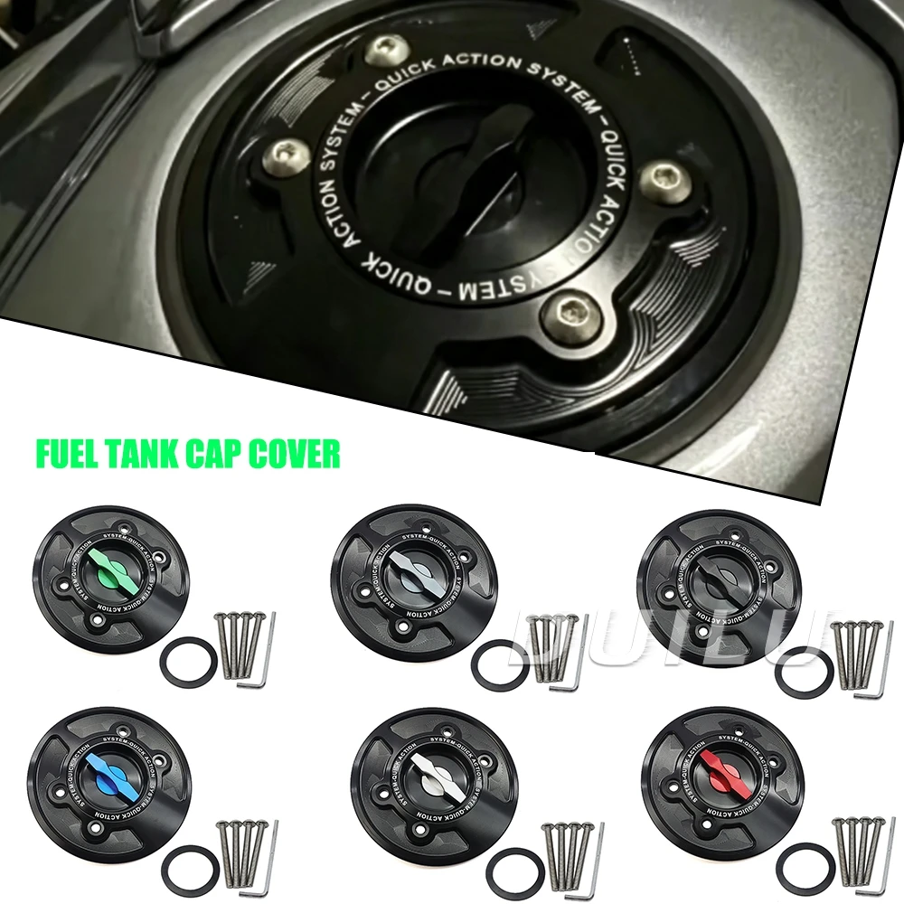 Keyless Release Tank Fuel Caps Gas Cover For BMW S1000RR HP4 S1000R F650GS F700GS  F850GS F800GS  R1200GS R1200R R1200S M1000RR