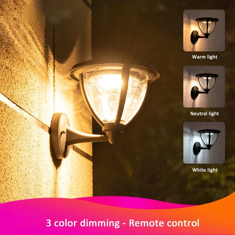 

Outdoor Solar Lamp Simple Modern Home Patio Wall Lighting Balcony Garden Post Waterproof Lights Rust-proof External Gate Light