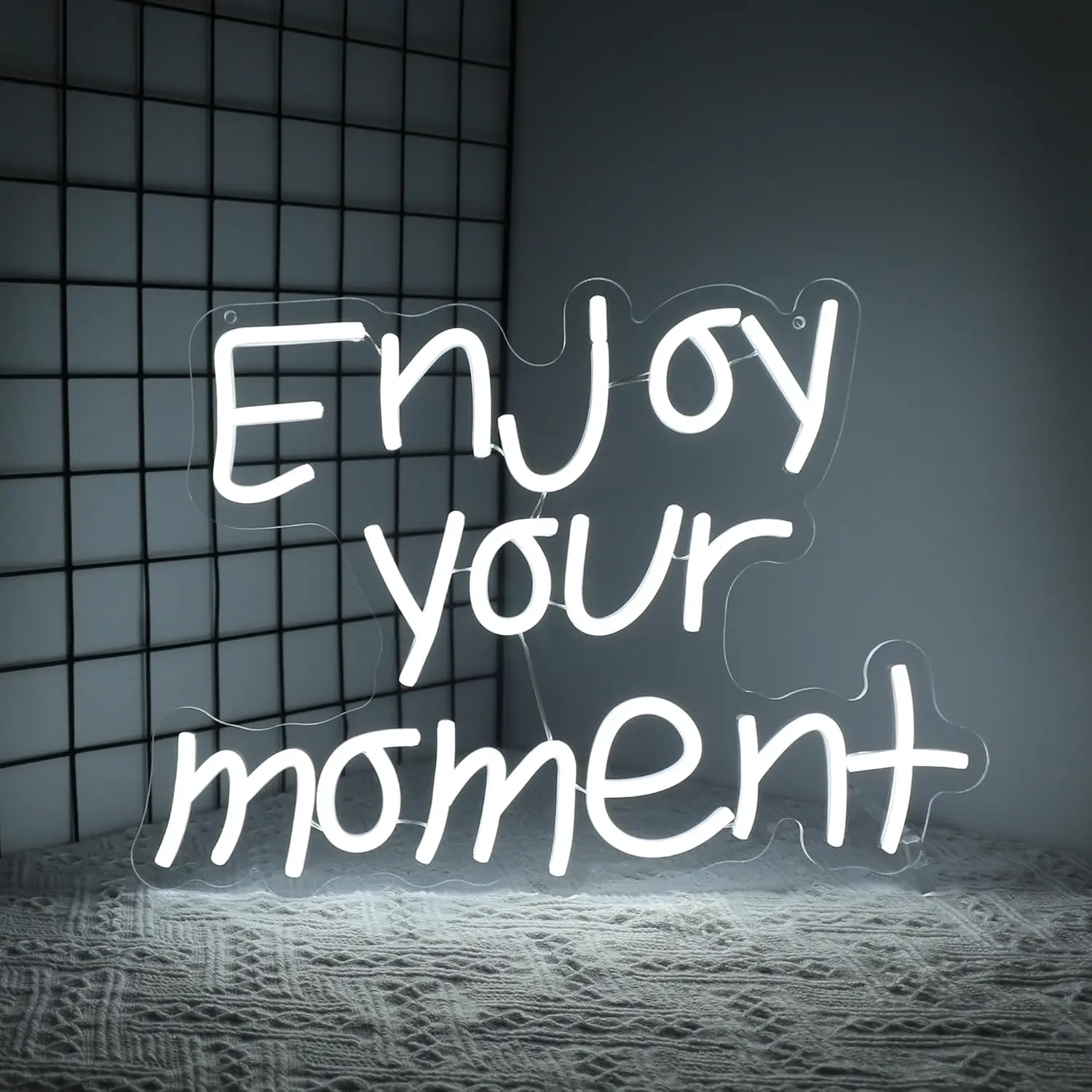 

Enjoy Your Moment Neon Sign USB Dimmable Neon Light for Room Decoration Home Game Room Bar Party Decoration Gift