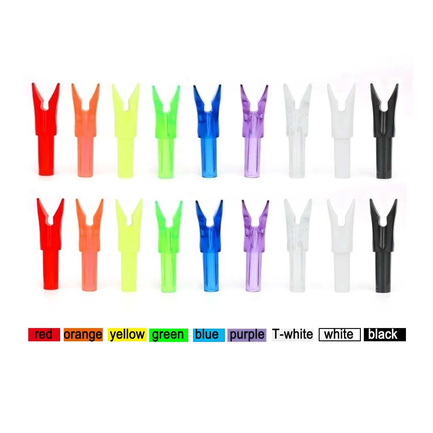 50pcs Archery Arrow Nock V-Shape Color PC Insert Arrow Tail for ID6.2mm Carbon Fiberglass Arrow Shaft Hunting Shooting Accessory view 4