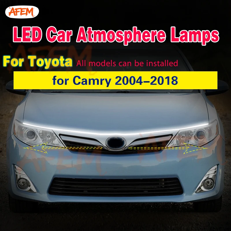Car Led Daytime Lights Scan Starting Daytime Running Lights Fog Lights For Toyota Camry 2004-2018 Waterproof Flexible Light 12V