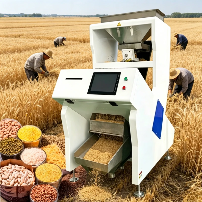 Color Sorter Machine Sorting Coffee Rice Bean Chickpea Seed Industrial Processing Installation