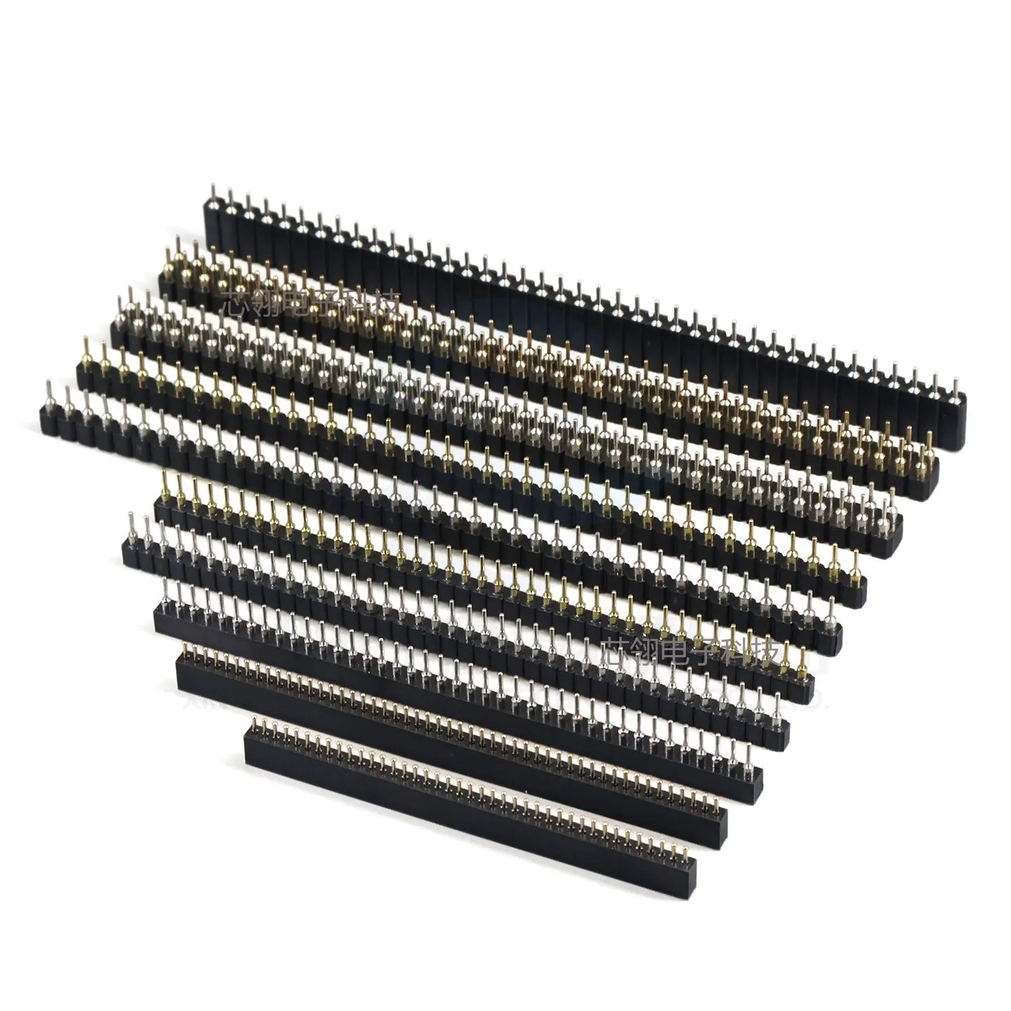 1/5pcs Round Hole Pin Header 1.27/2.0/2.54MM Pitch Row Female/Male Single Row 1x40P / 2x40P Double Row Pin Round Pin Gold Plated