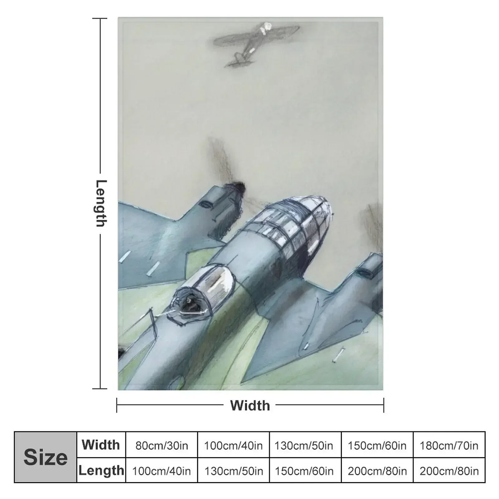 He-111 bomber by Dennis Weber of ShreddyStudio Throw Blanket Plaid Luxury Thicken valentine gift ideas Blankets