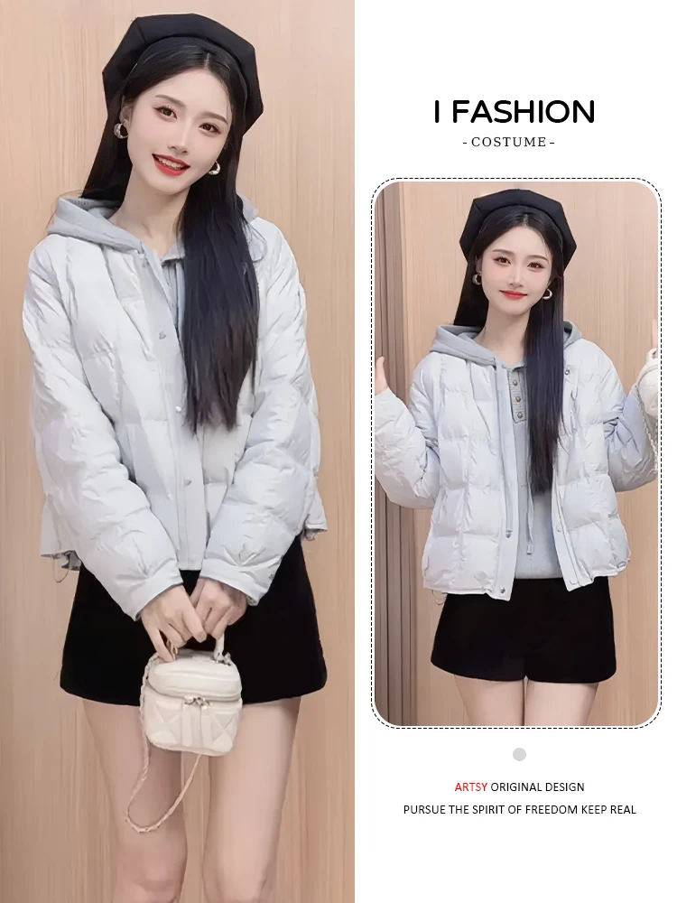 Giacca Imbottita Invernale da Donna in Cotone Foderato, Design Trendy Europeo