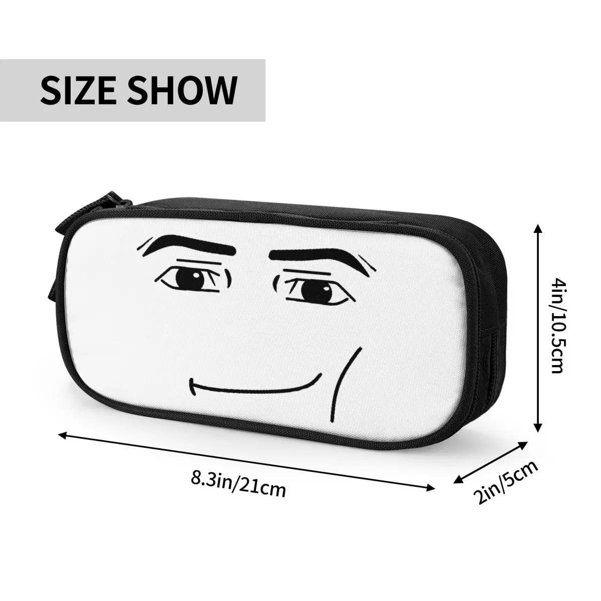 Imagem -06 - Anime Robot Robloxed Face Pencil Case Pen Box para Estudantes Bolsas de Grande Capacidade Papelaria Escolar Presentes Bonito