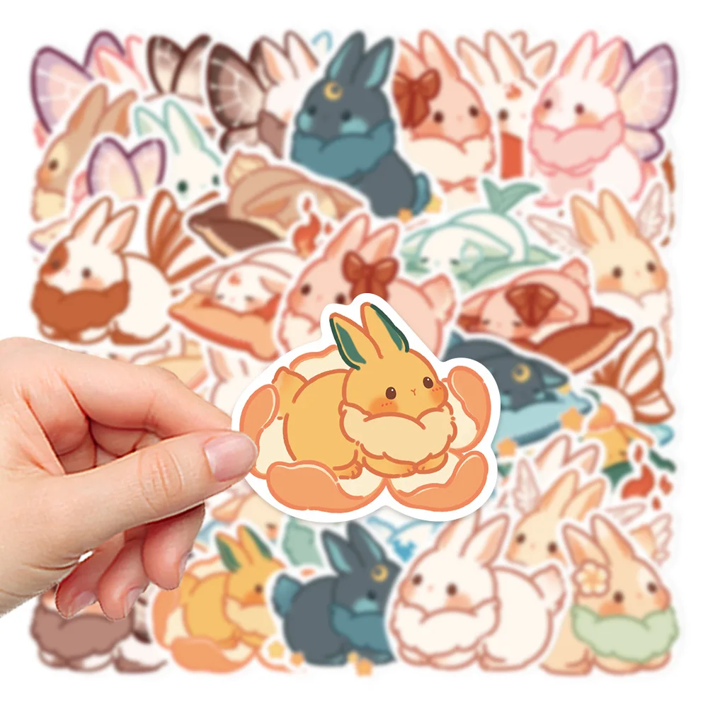 10/30/40PCS Kawaii Fantasy Rabbit Stickers Funny Animal decalcomanie fai da te frigorifero telefono bagagli chitarra Wall Cute Sticker regalo giocattolo per bambini