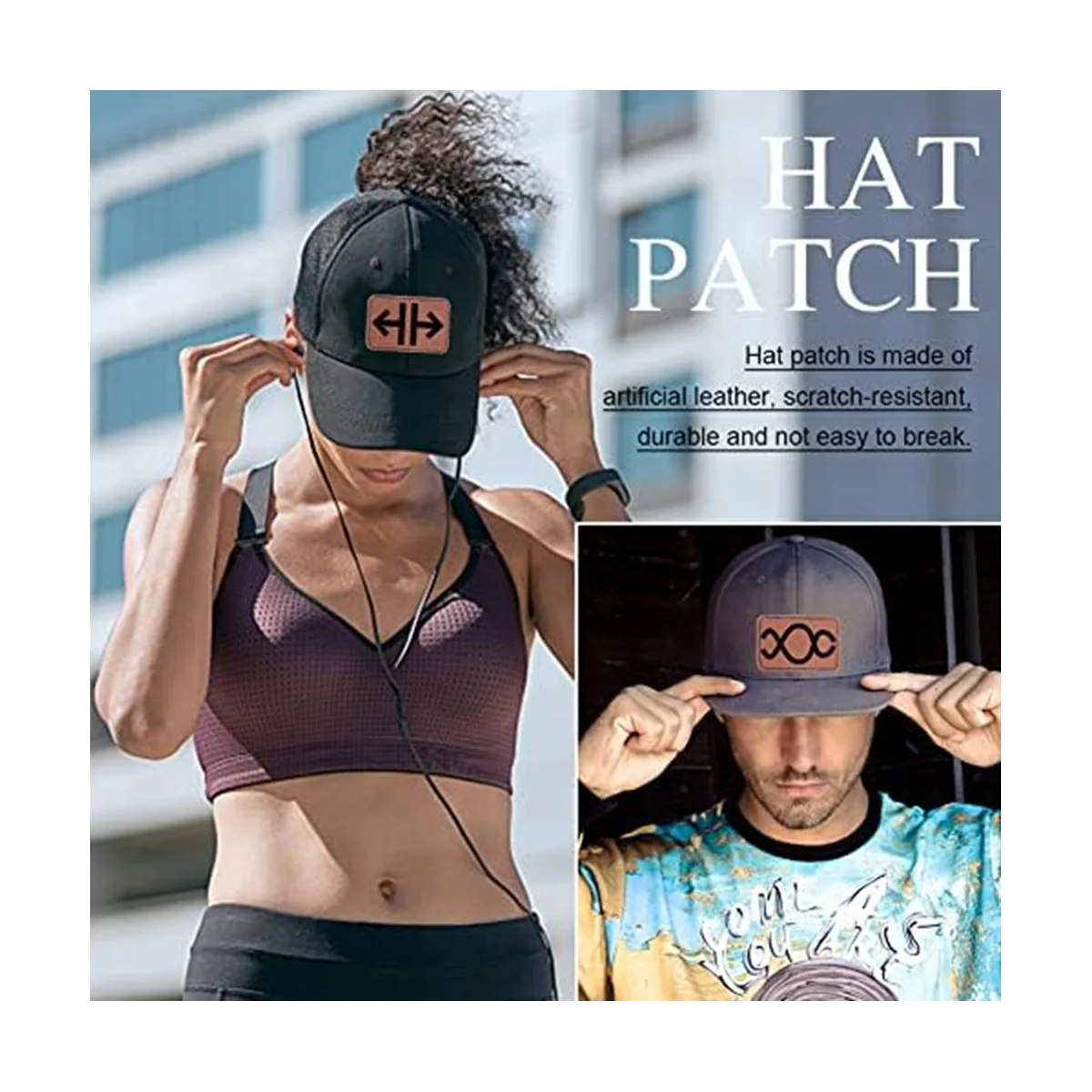Imagem -02 - Blanks de Gravação a Laser para Chapéu Patch de Couro em Branco Resistente ao Desgaste Não é Fácil de Desvanecer90 Pcs