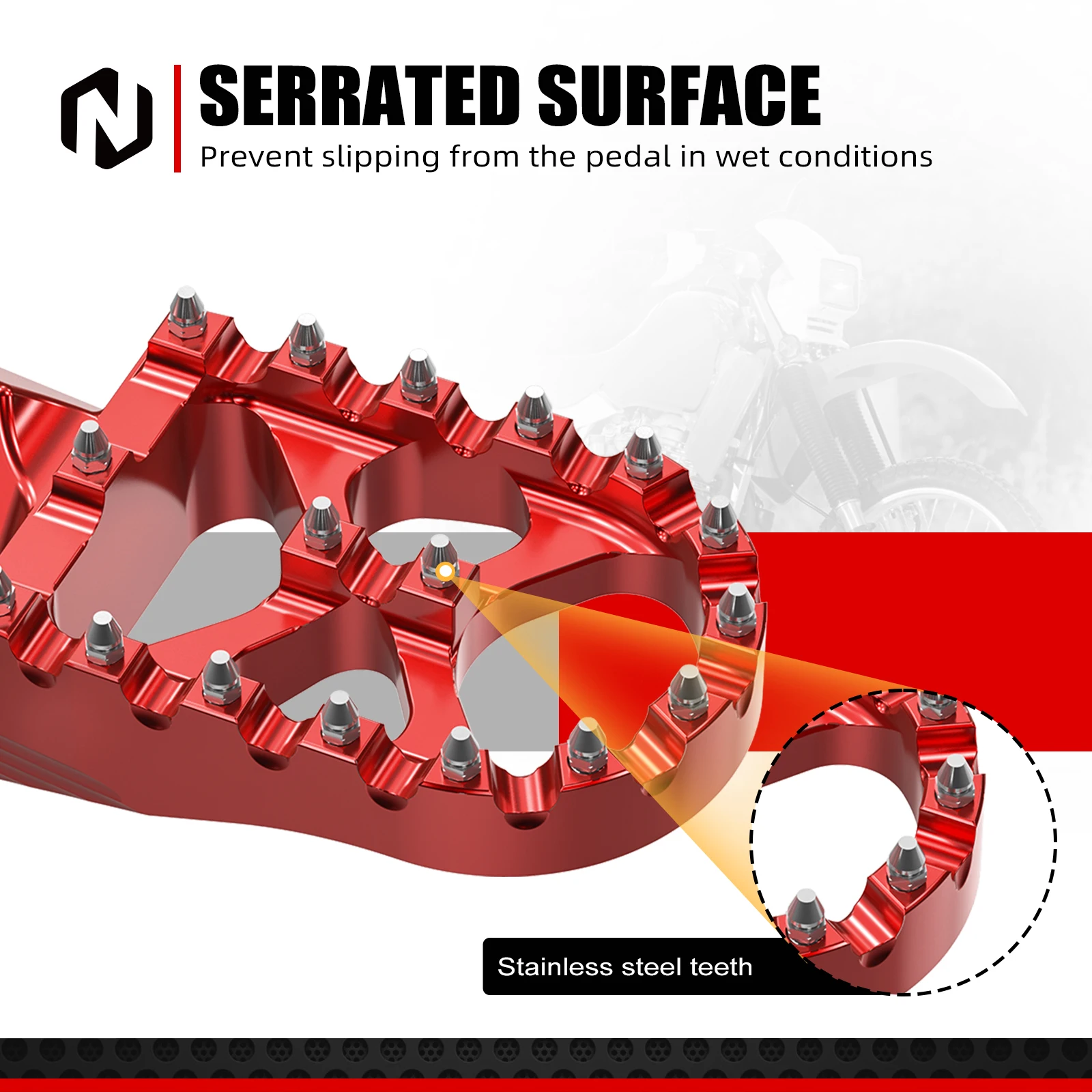 NICECNC ホンダ XR650L 1993-2025 フットペグ XR650R 2000-2007 XR600R XR400R XR250R CR80R CR85R CR80RB CR85RB エキスパート用