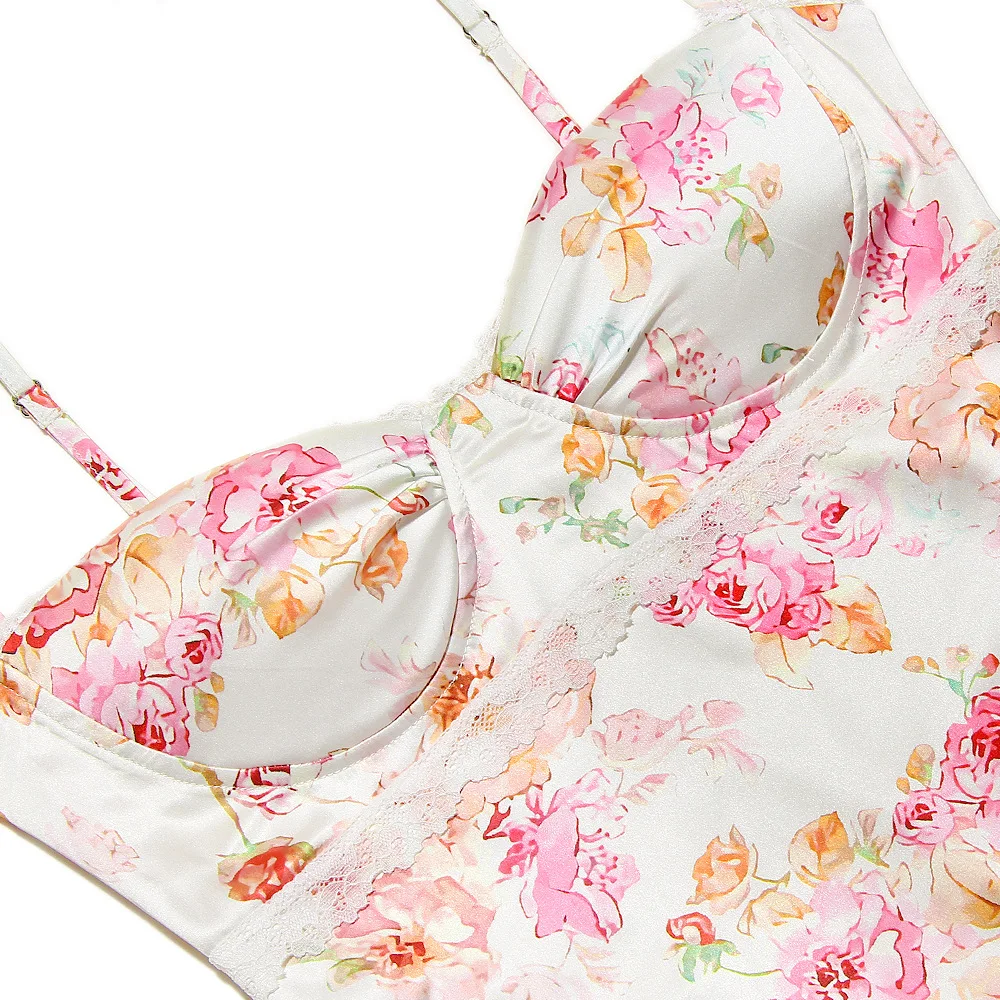 Fashionable European Style Women's Floral Printed Dress Sexy Open-Back Tank Dress Summer New 2025 Slimming Effective Silhouette