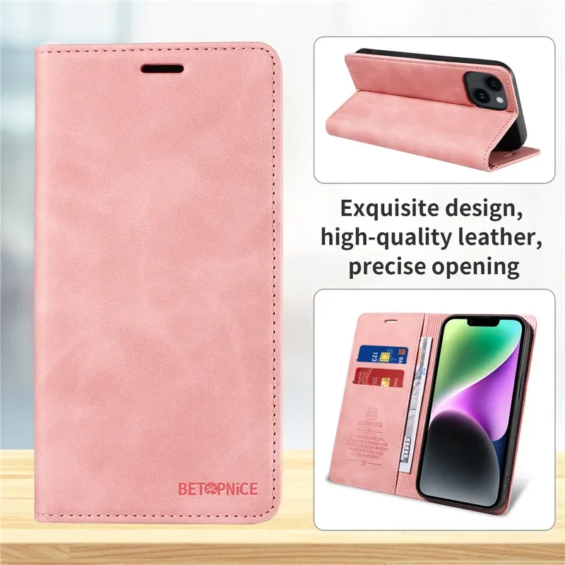 Anti-thef Phone Case For Huawei Honor 200 Pro 90 Smart 70 50 Honor90 Honor200 Lite Wallet Flip Card Holder Coque Leather Cover